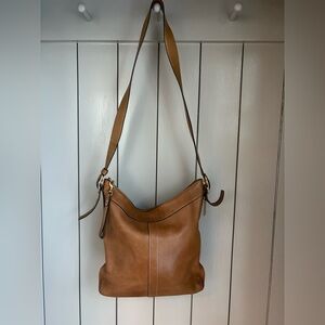 Coach Legacy Cross Body Bag 9325 Tan Brown Leather